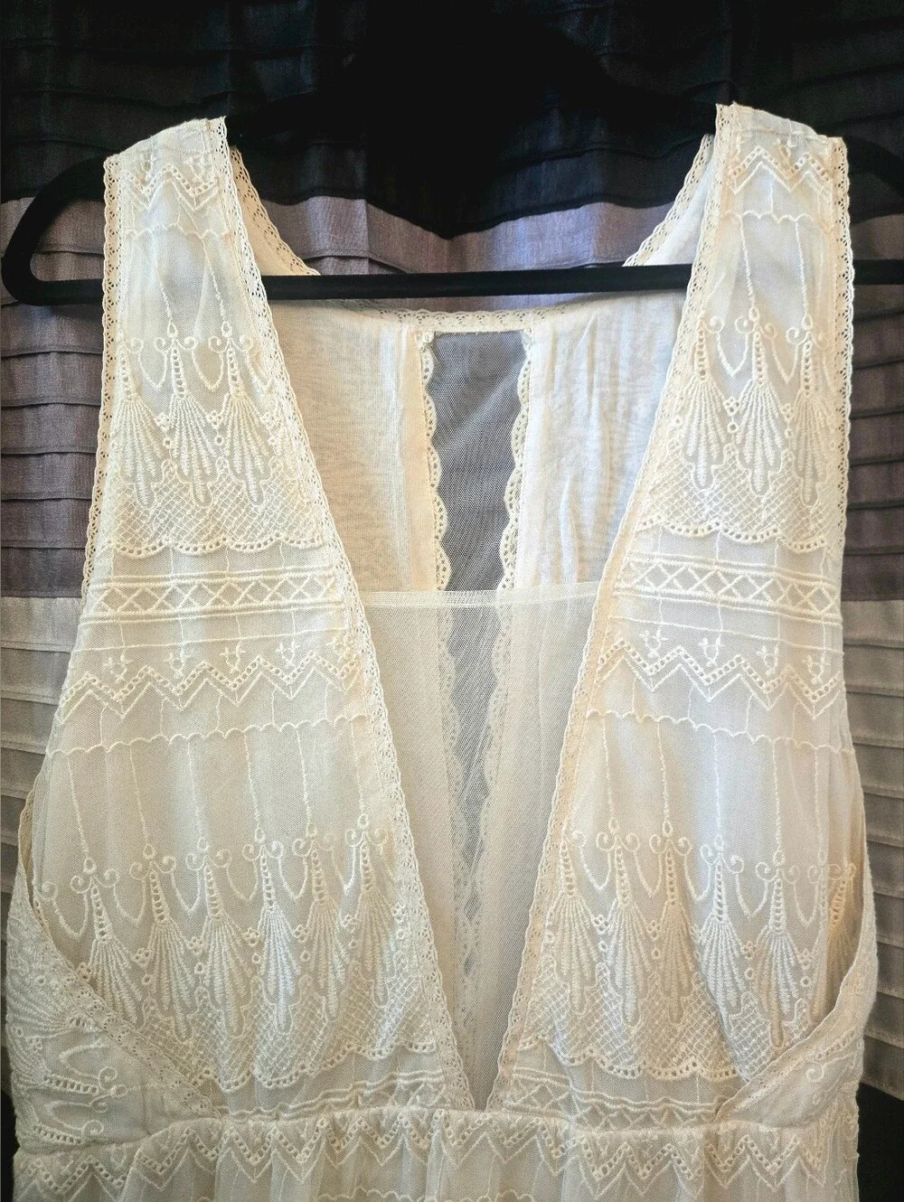 Free People Cream Lace Detail Dress